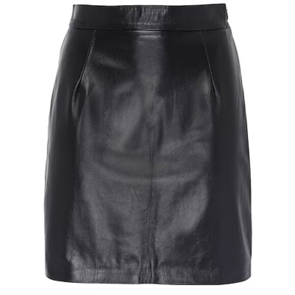 Lambskin Italian Leather Miniskirt - Picture 1 of 4